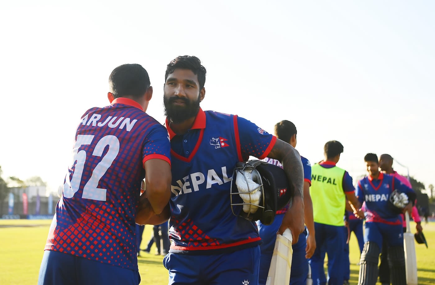 Dipendra Singh Airee hugs Arjun Saud
