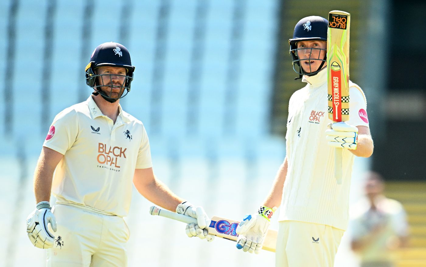 Zak Crawley took charge for Kent in the follow-on