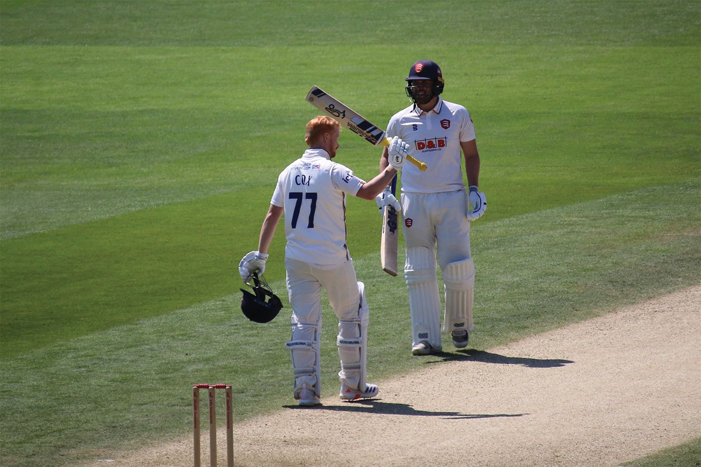 Jordan Cox scored a hundred during a match-winning stand with Matt Critchley