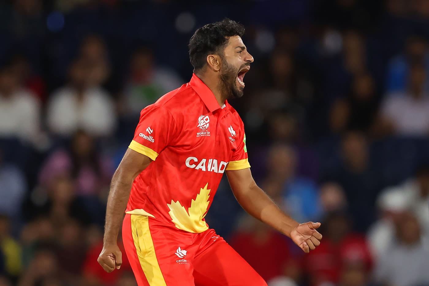 Kaleem Sana struck in the first over for Canada