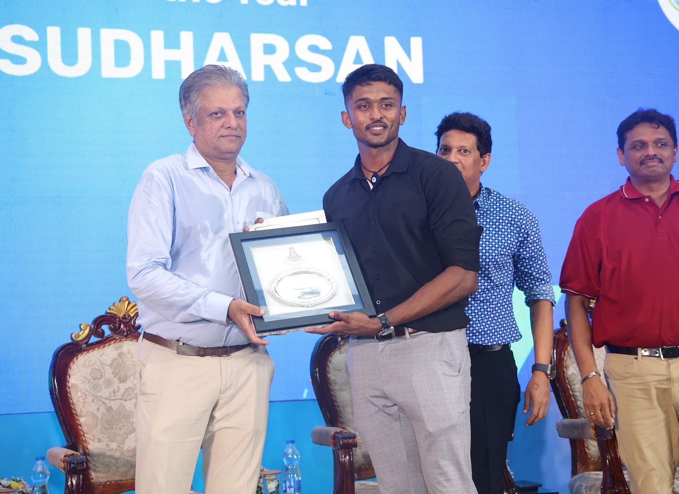 B Sai Sudharsan won big at the TNCA awards