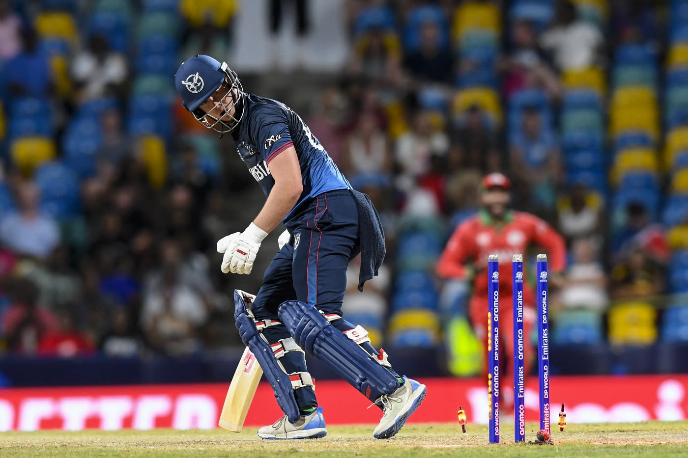 Michael van Lingen chopped one on on the second ball