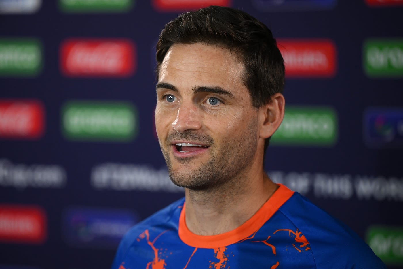Netherlands head coach Ryan Cook during a practice session