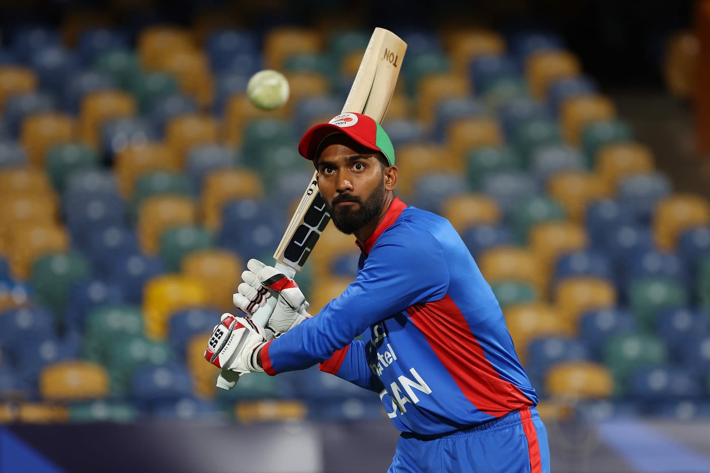 Pratik Athavale warms up ahead of the game against Australia