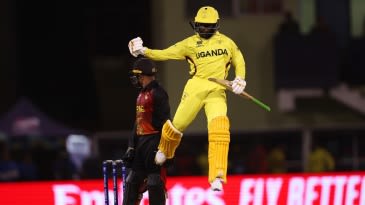 Uganda's bowlers and Riazat seal their first win in T20 World Cup history