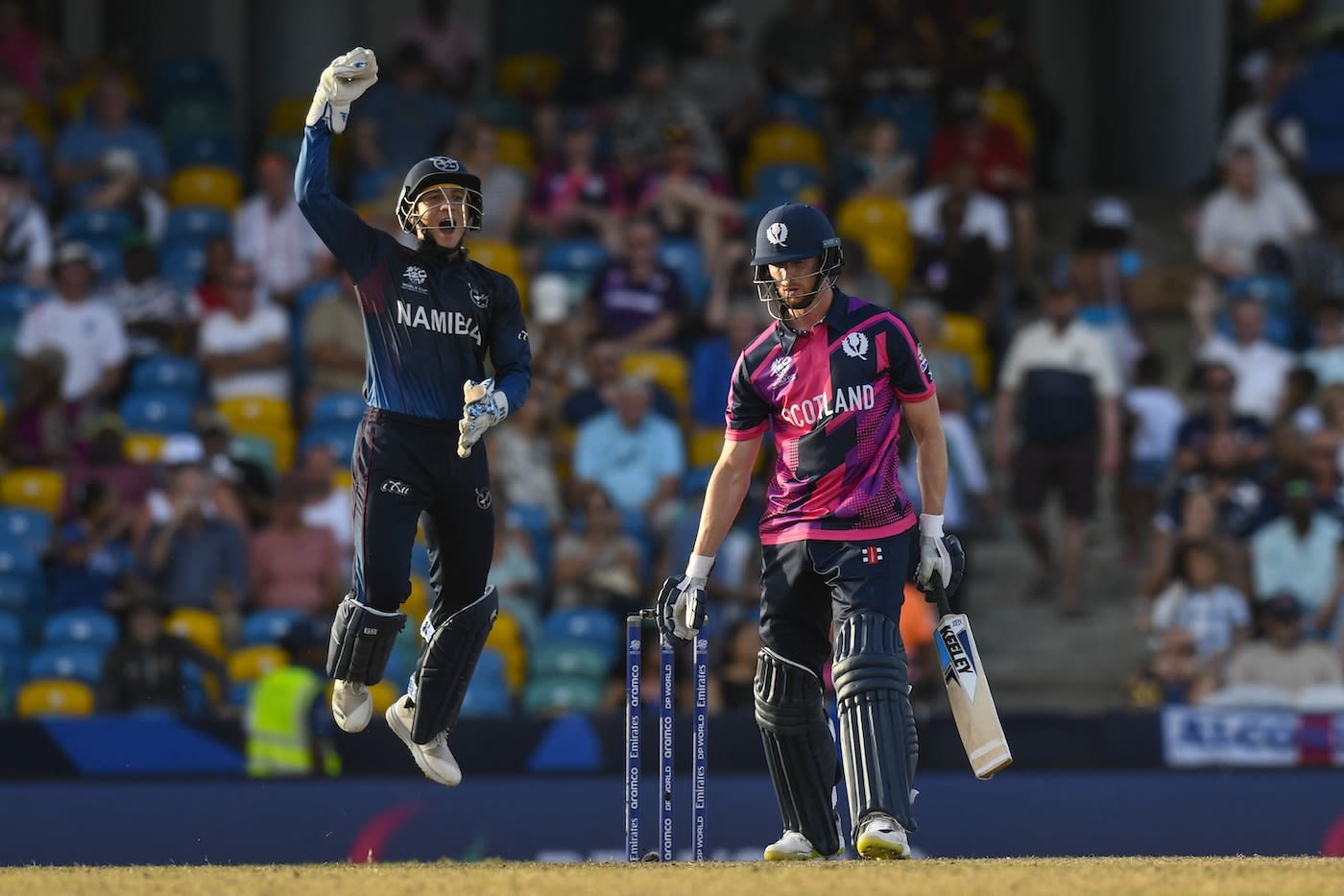 Zane Green celebrates the dismissal of Michael Jones