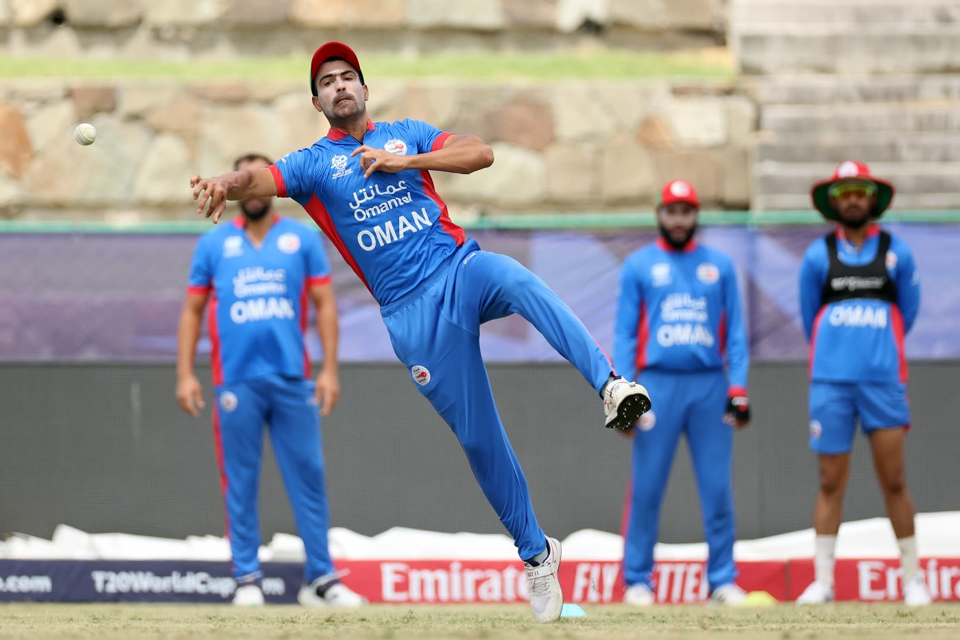 Rafiullah does fielding training in Antigua