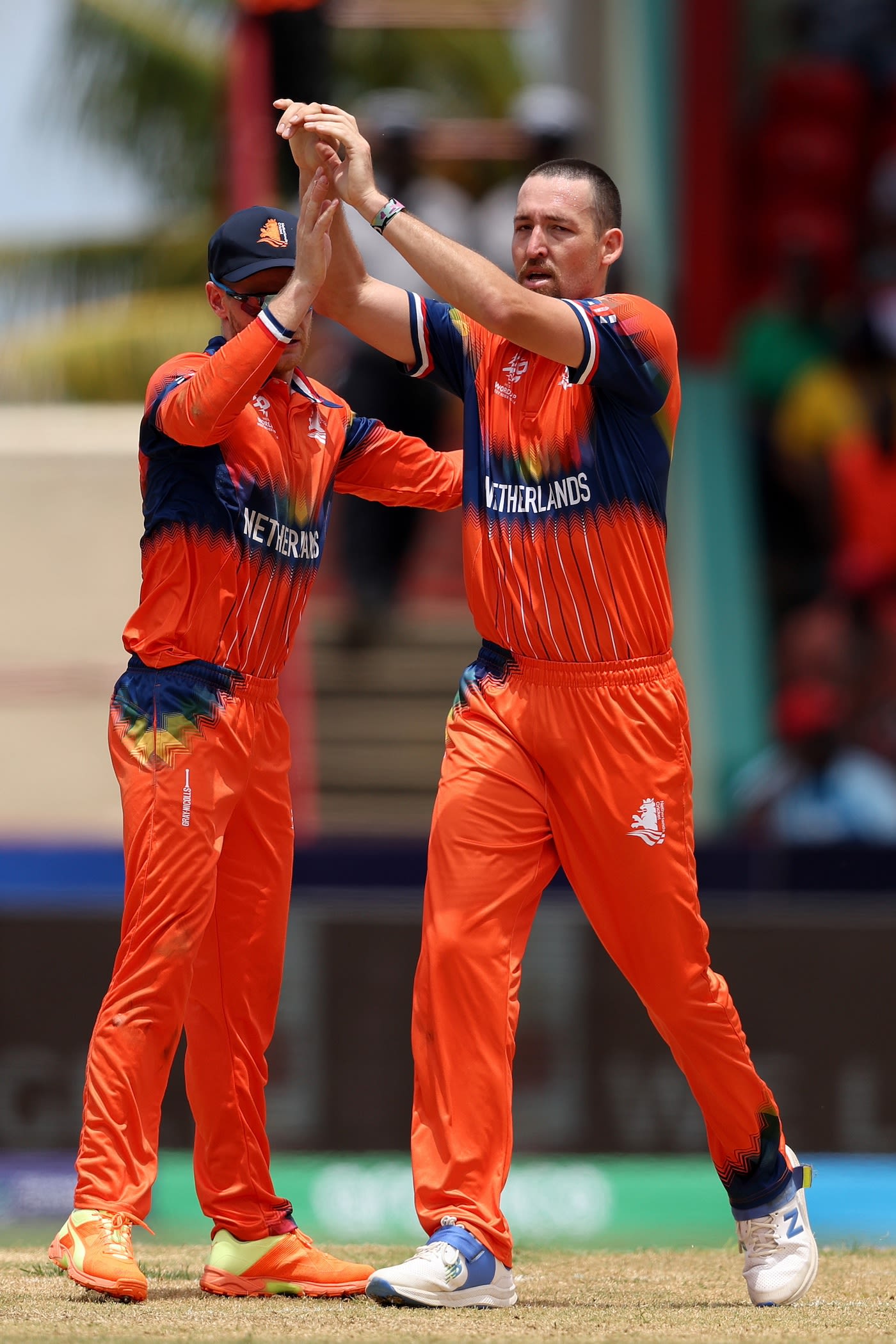 Paul van Meekeren got rid of Tanzid Hasan after a good stand