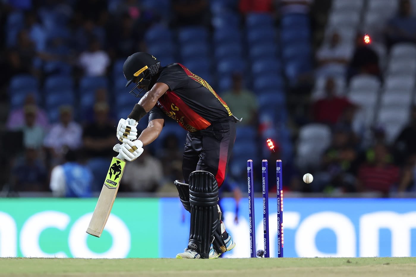 Tony Ura was bowled for 11 off 18 balls