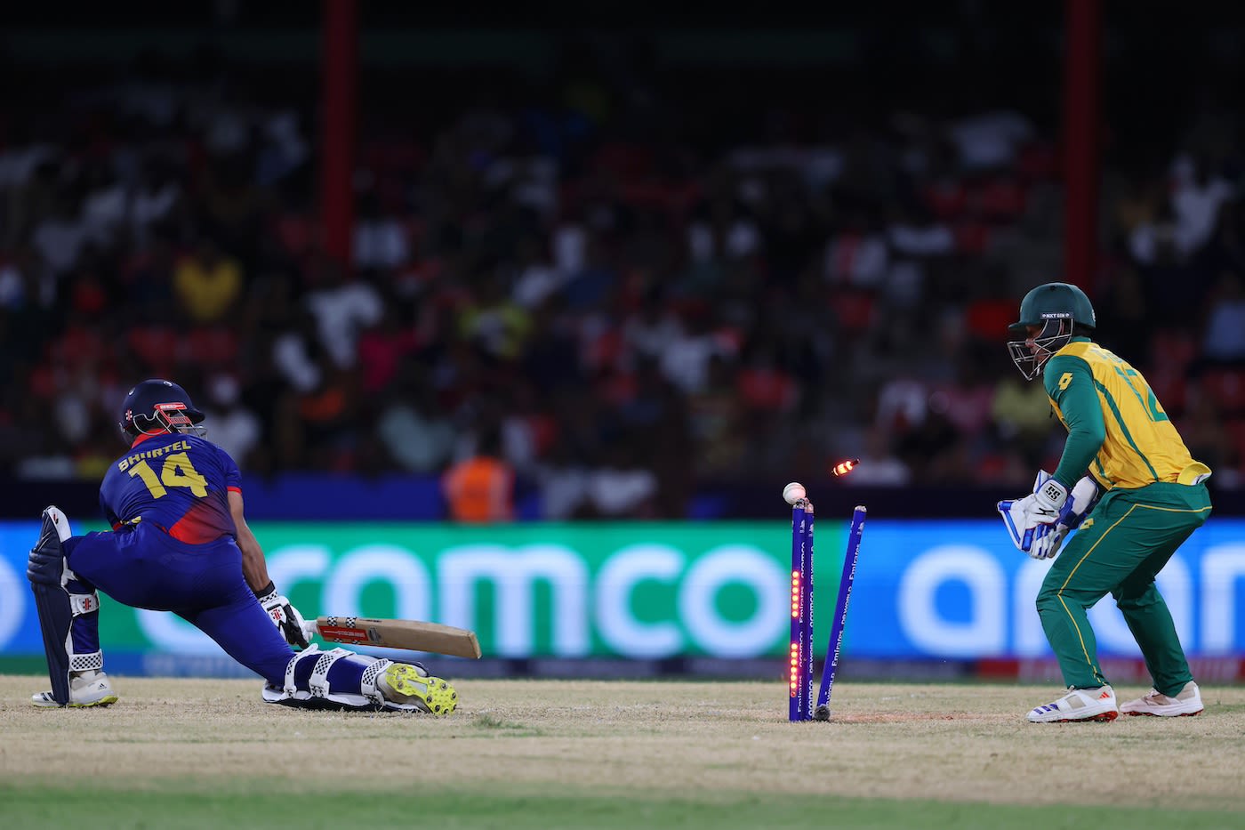 Kushal Bhurtel couldn't connect with his reverse sweep