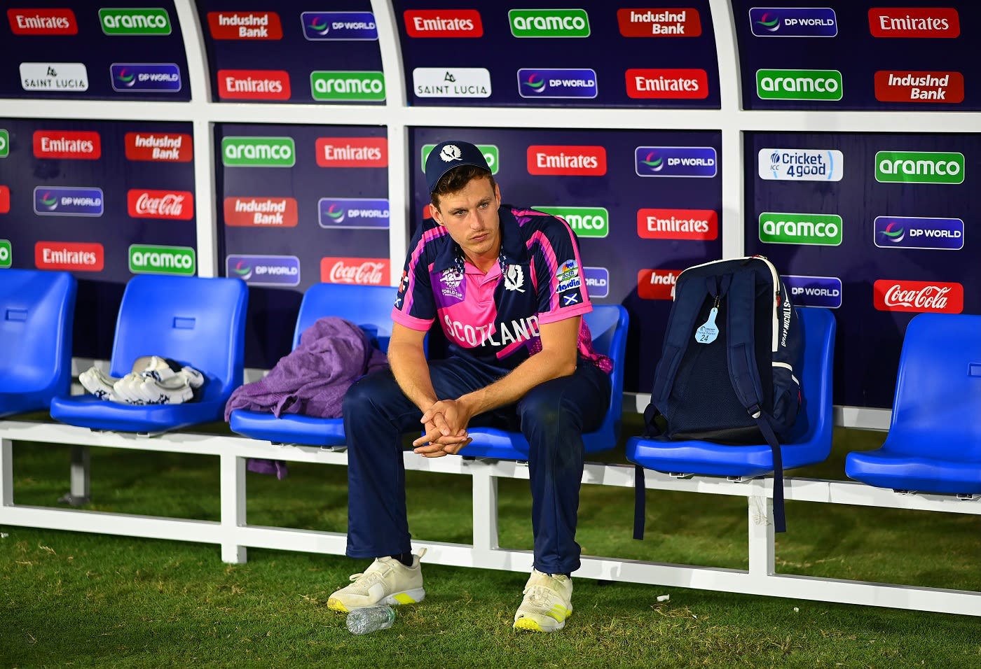 Brad Wheal cuts a lonely figure after Scotland's thrilling defeat