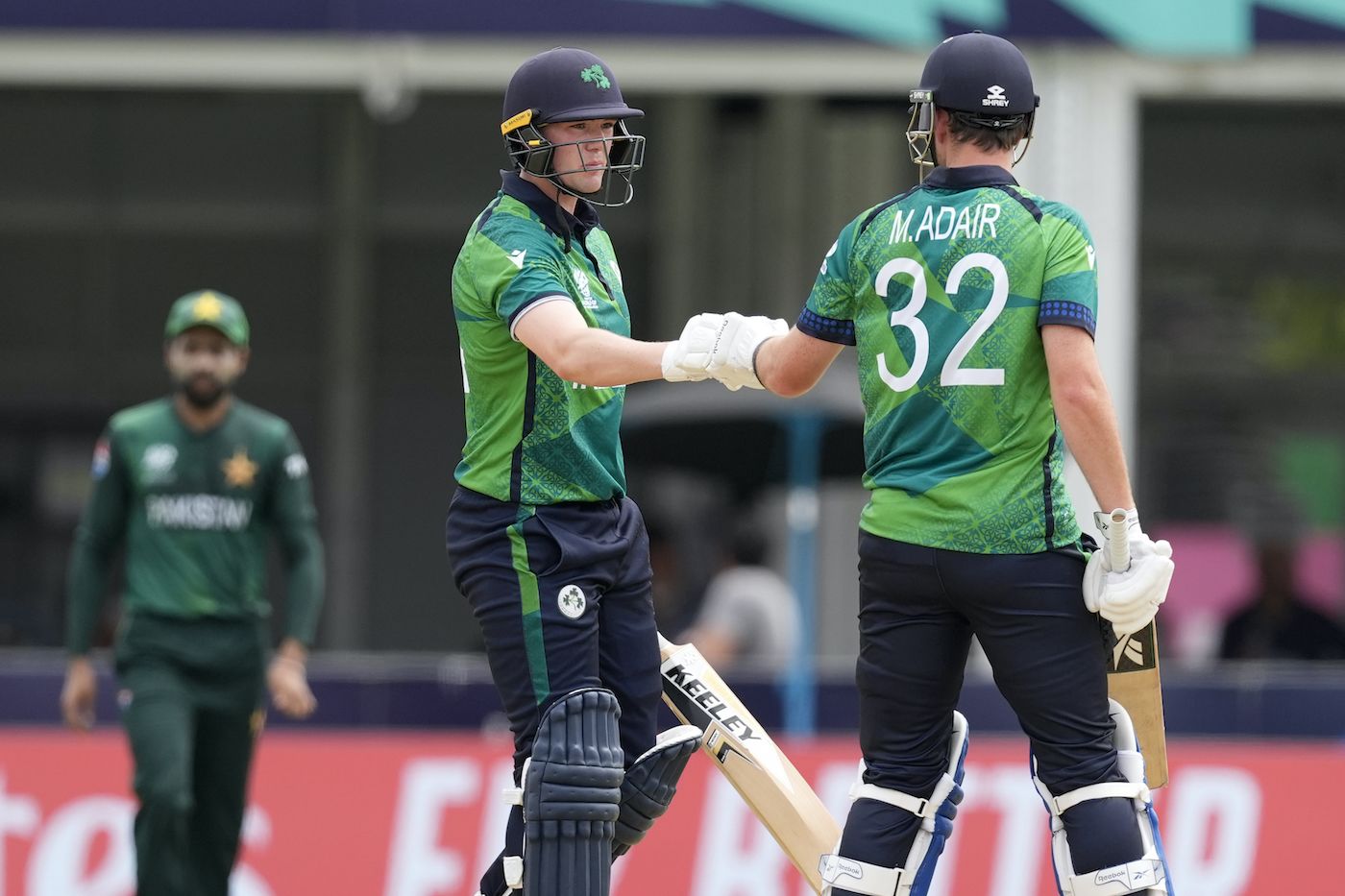 Gareth Delany and Mark Adair put on 44 off 30 balls for the seventh wicket