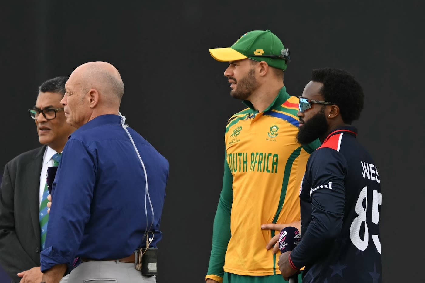 Aaron Jones won the toss and put South Africa, led by Aiden Markram, into bat