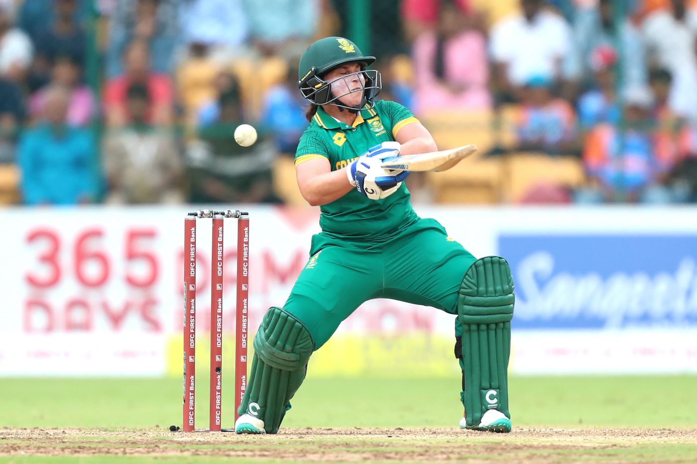 Mieke de Ridder made 26* to lift South Africa to 215