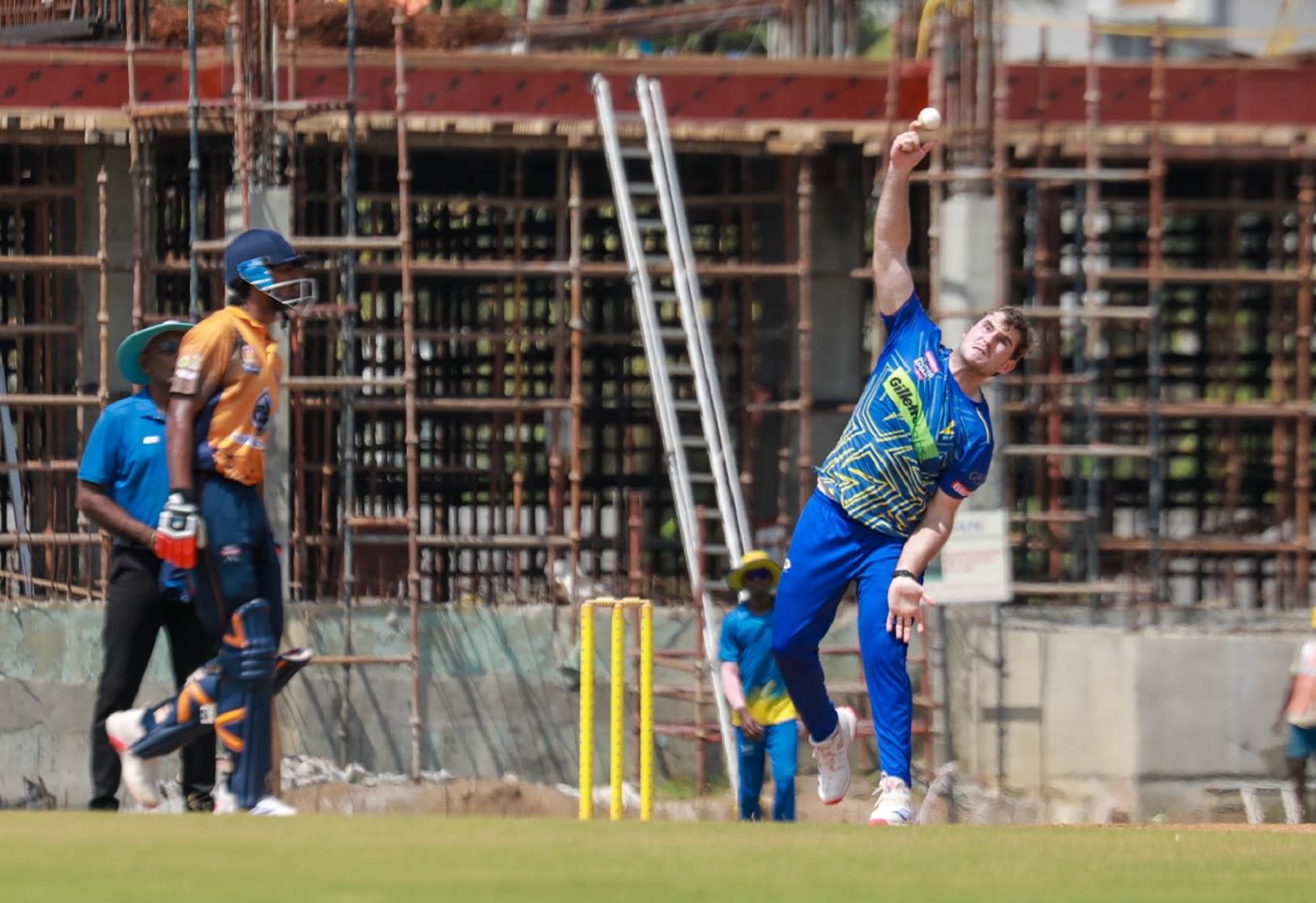 Dean Foxcroft bowls against TNPL side Nellai Royal Kings