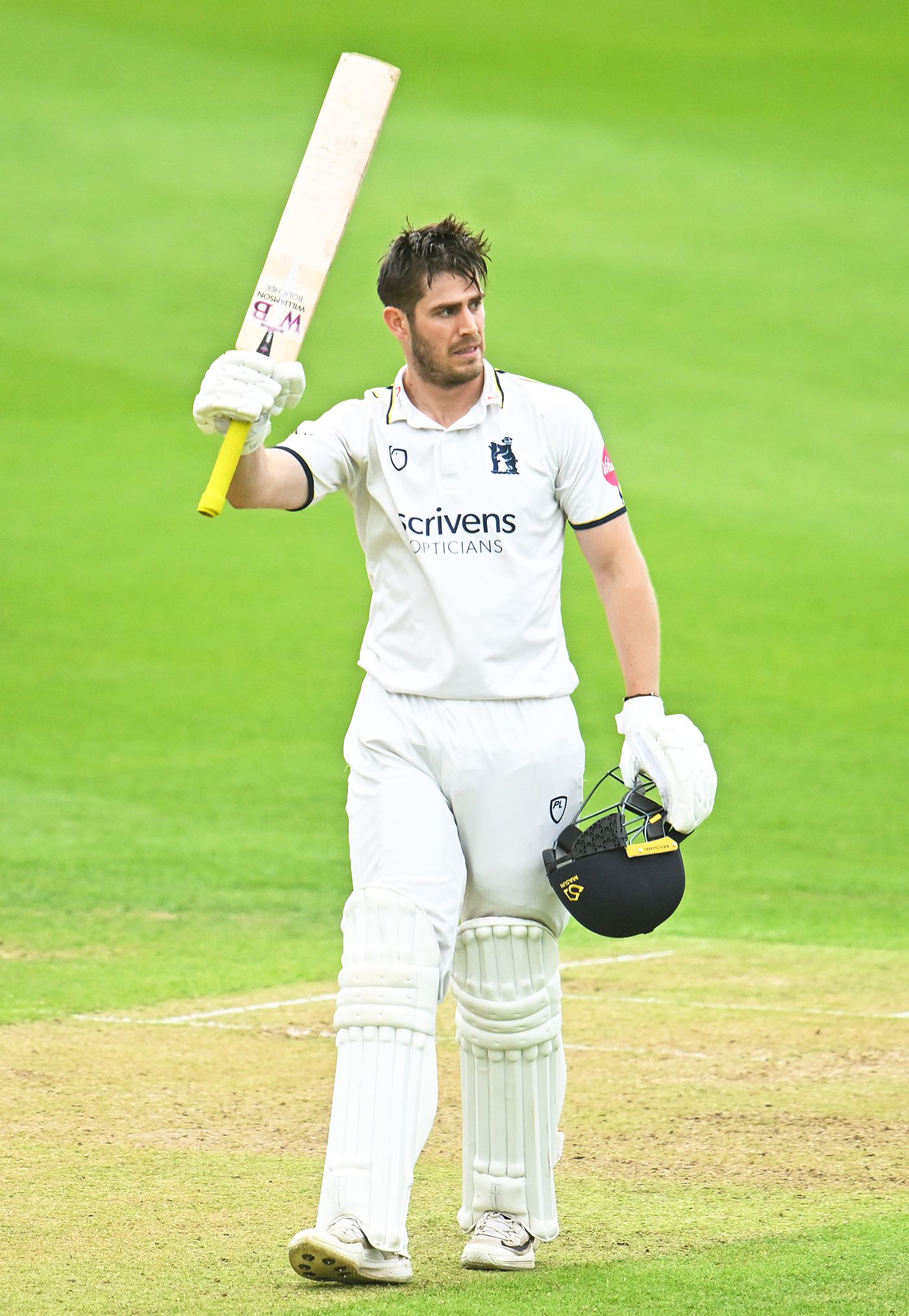 Michael Burgess acknowledges his century