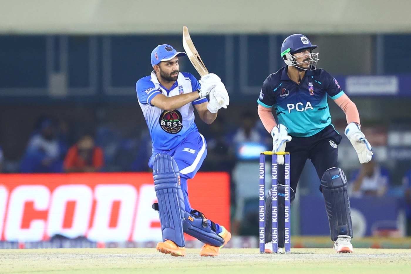 Gitansh Khera hits through the leg side