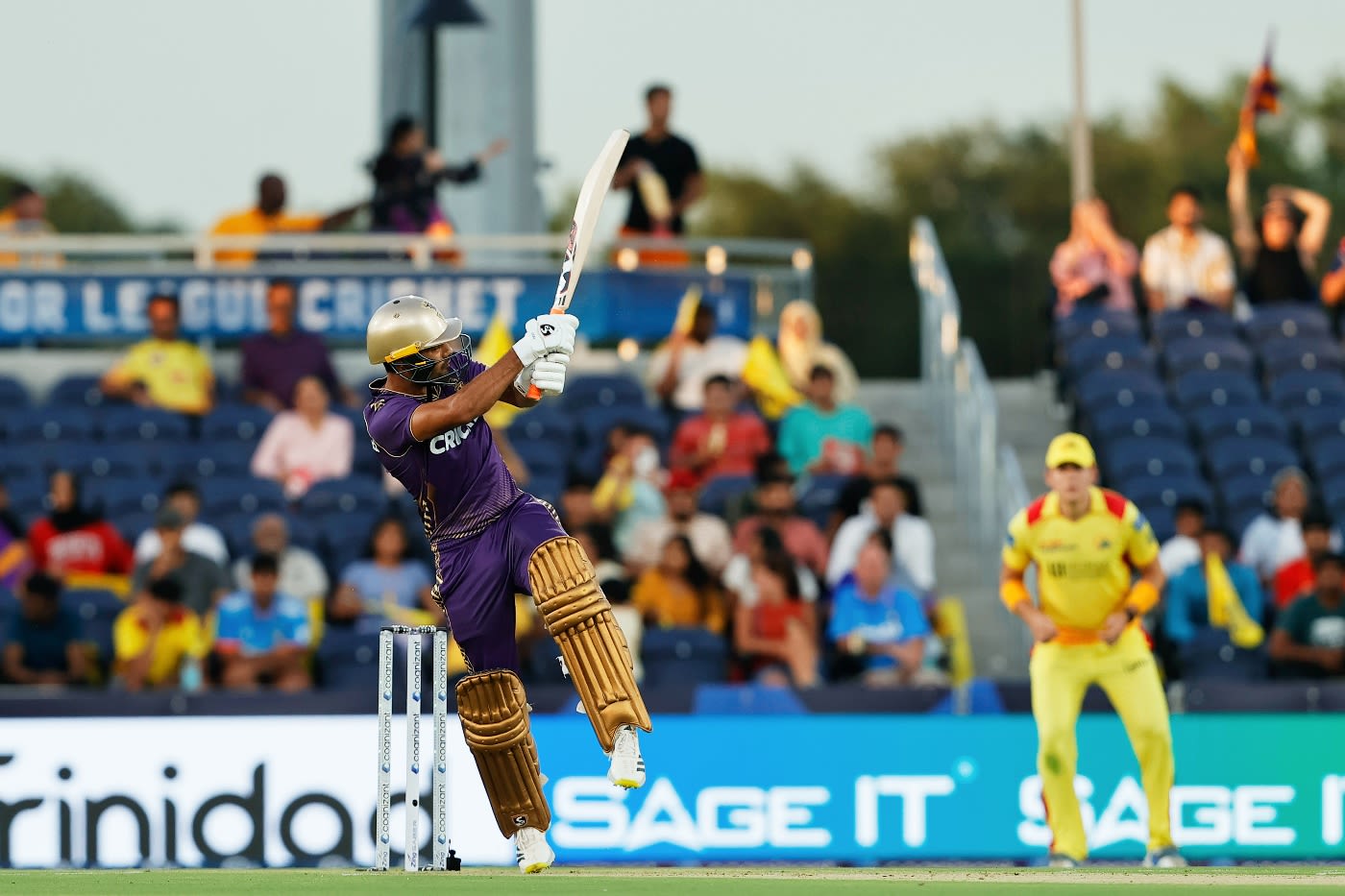 Unmukt Chand launches one for a six during his 68 off 45 balls