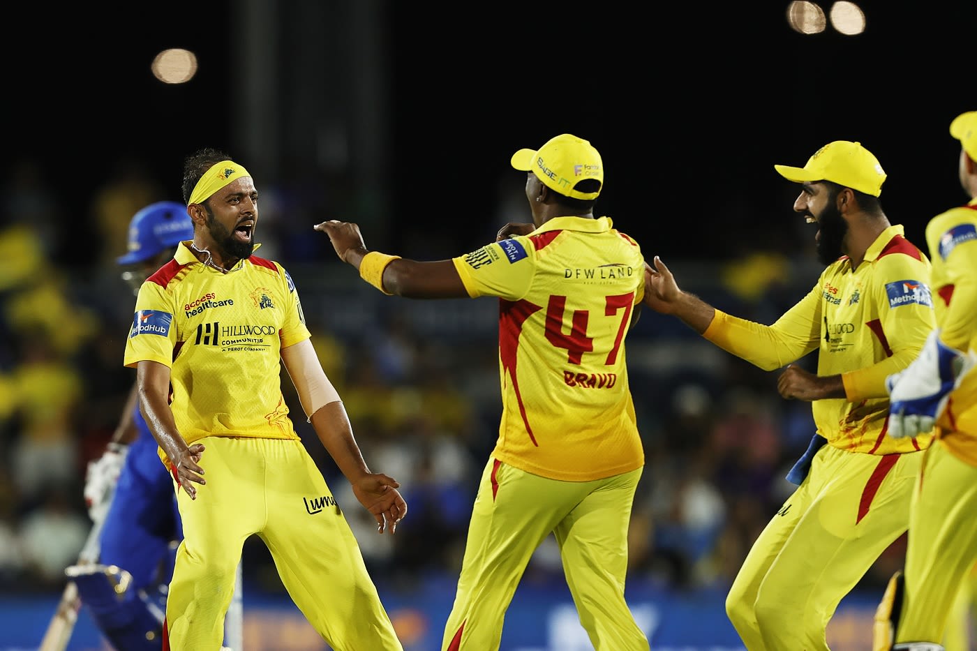 Zia-ul-Haq celebrates a wicket