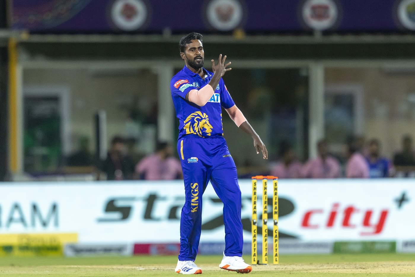 M Mohammed celebrates a wicket