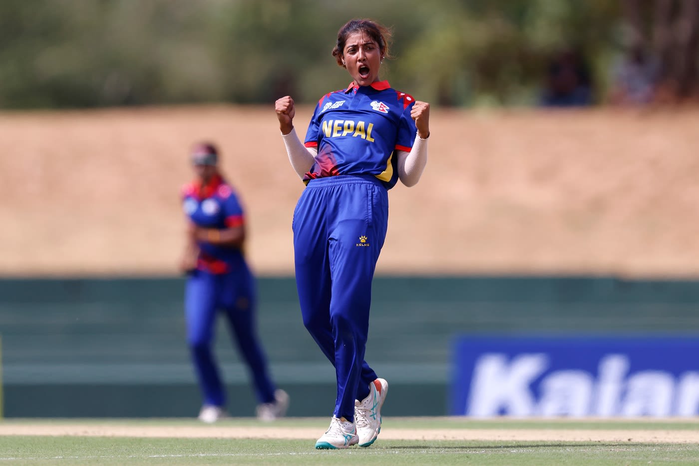 Indu Barma was the pick of the Nepal bowlers with three wickets
