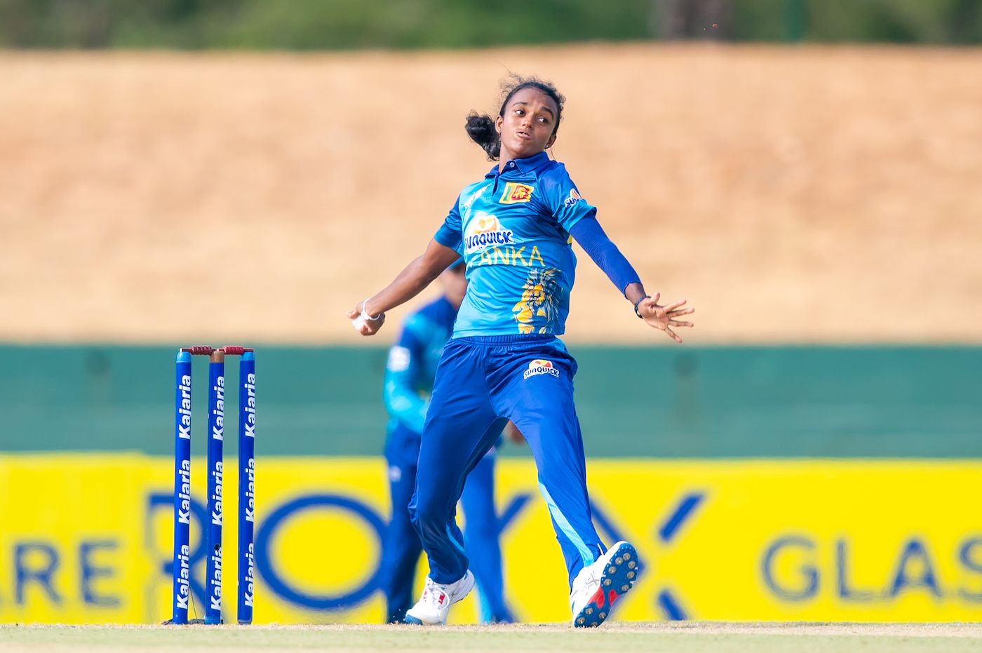 Kawya Kavindi took 2 for 7 at an economy of 1.82