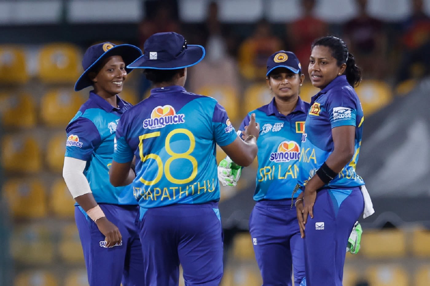 Achini Kulasuriya got Nattaya Boochatham off the first ball of the match