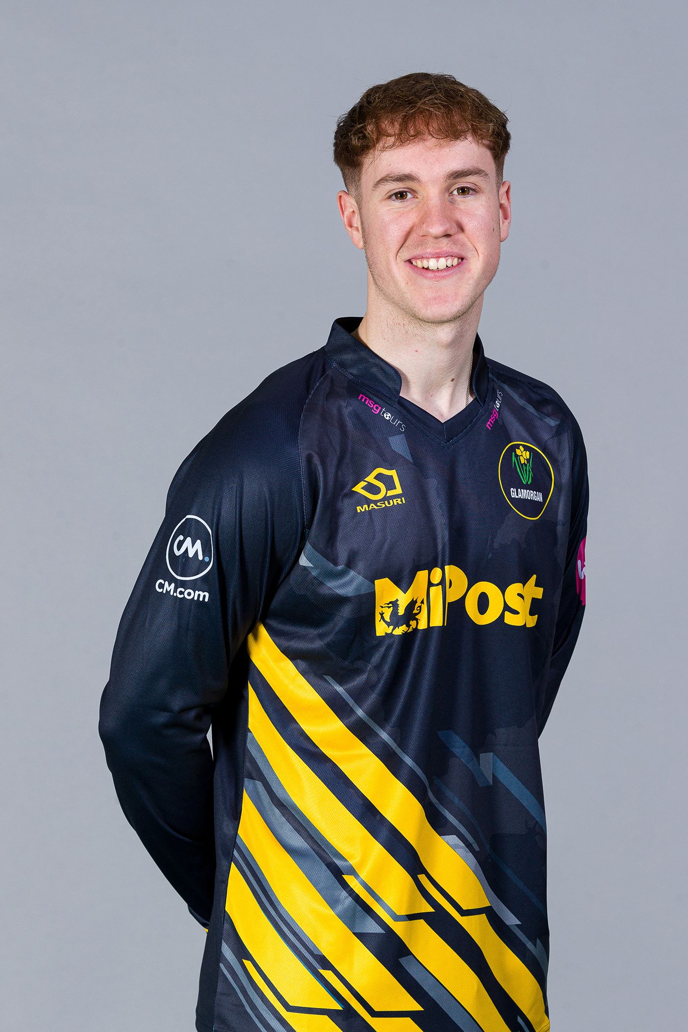 Ben Kellaway at Glamorgan's pre-season photo call