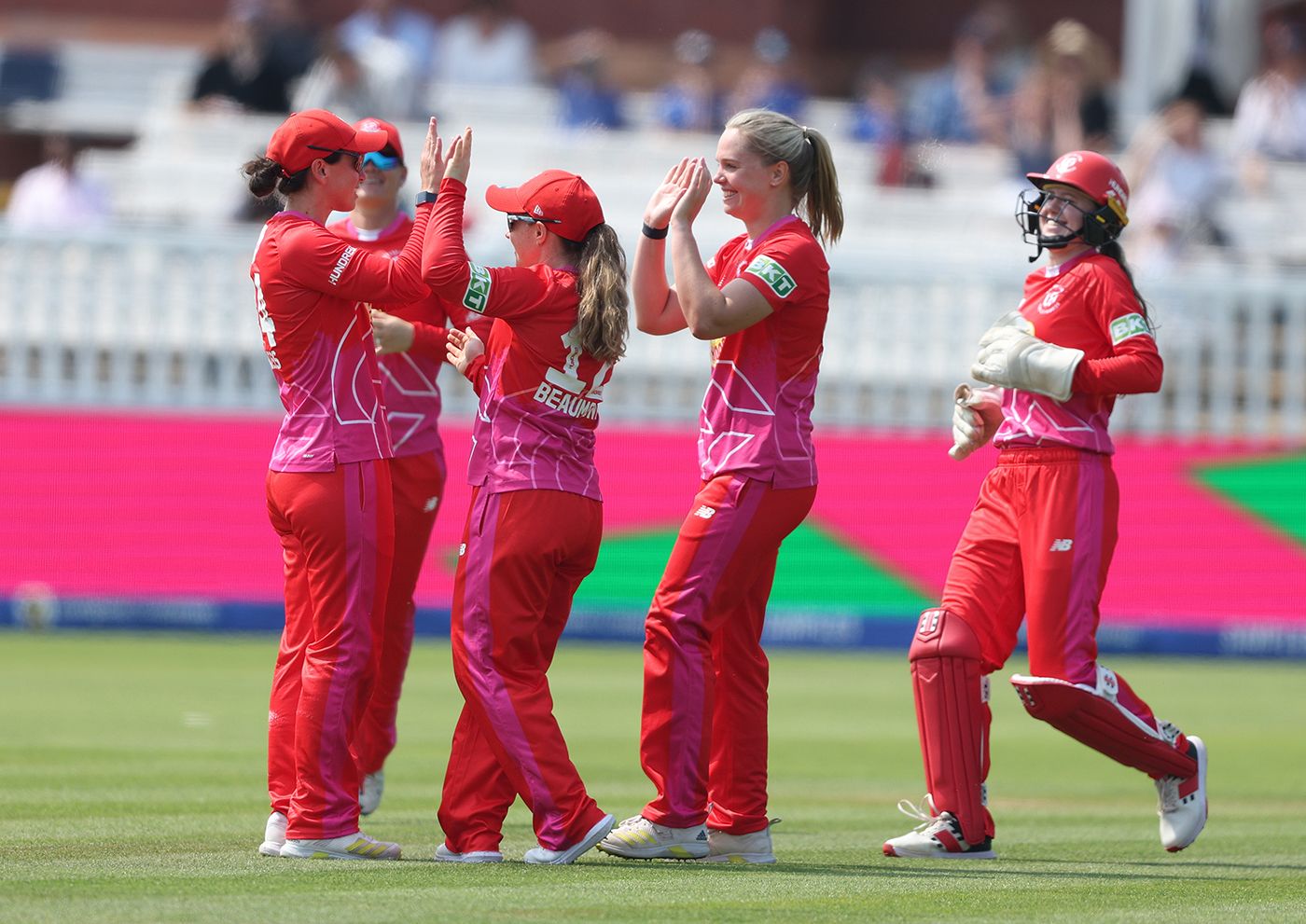 Freya Davies got the big wickets of Meg Lanning and Heather Knight