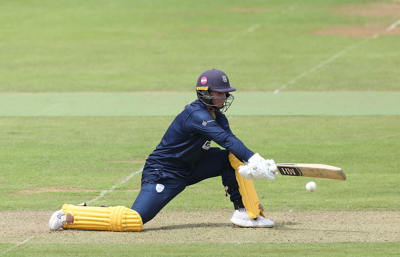 Felix Organ gets low to reverse-sweep