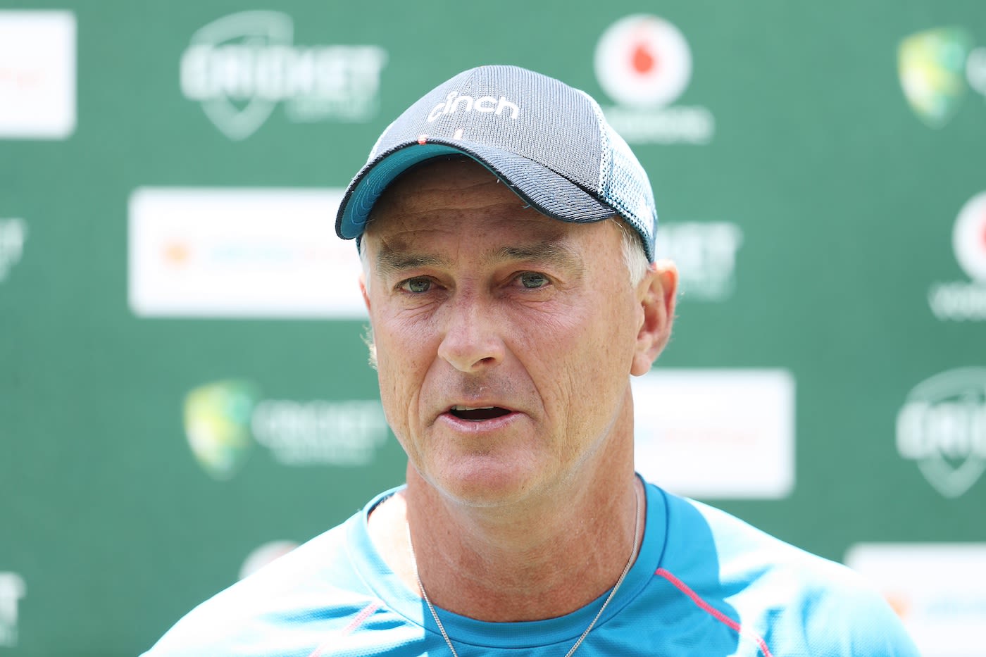 Graham Thorpe at a press conference