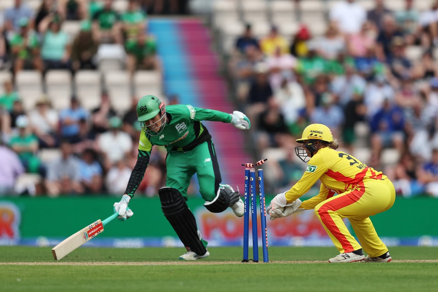 Georgia Adams was run out for 27