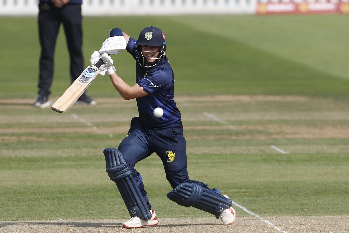 Scott Borthwick guides one away through cover-point