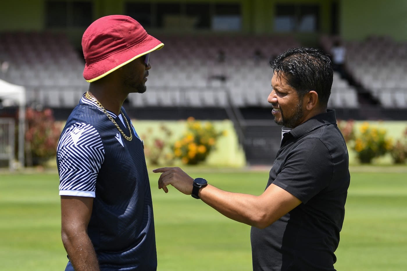 Kraigg Brathwaite has a chat with Ramnaresh Sarwan