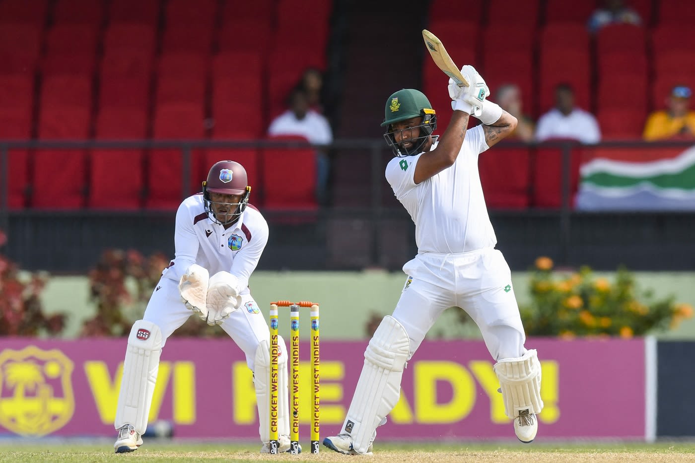 Dane Piedt took South Africa to a respectable total