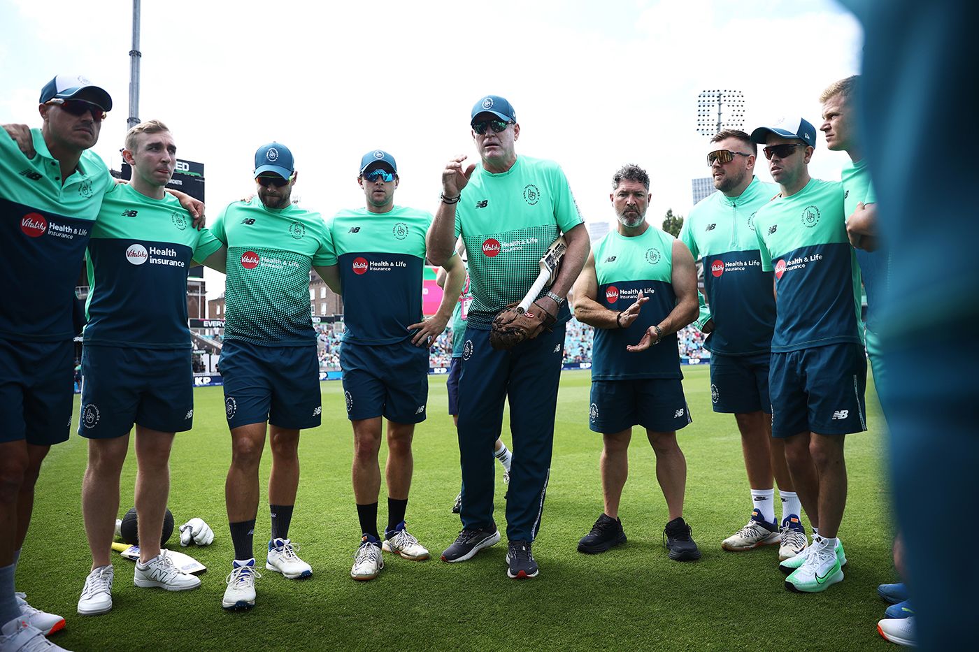 Tom Moody addresses his squad before the London derby