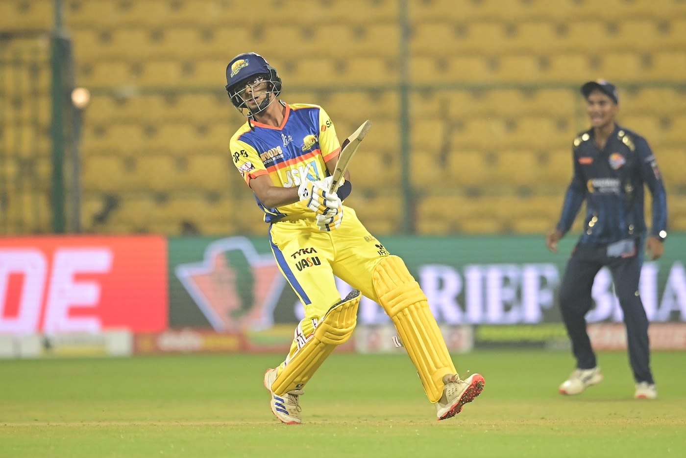 Samit Dravid in action for Mysuru Warriors