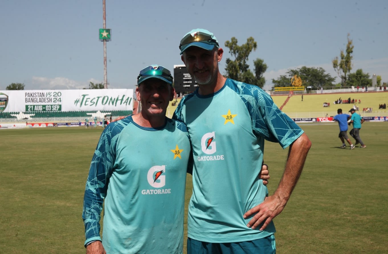 Tim Nielsen and Jason Gillespie, the new boys in the Pakistan backroom