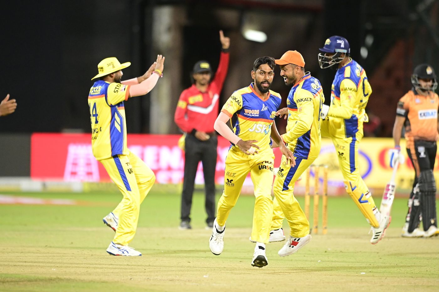 Jagadeesha Suchith took 4 for 14
