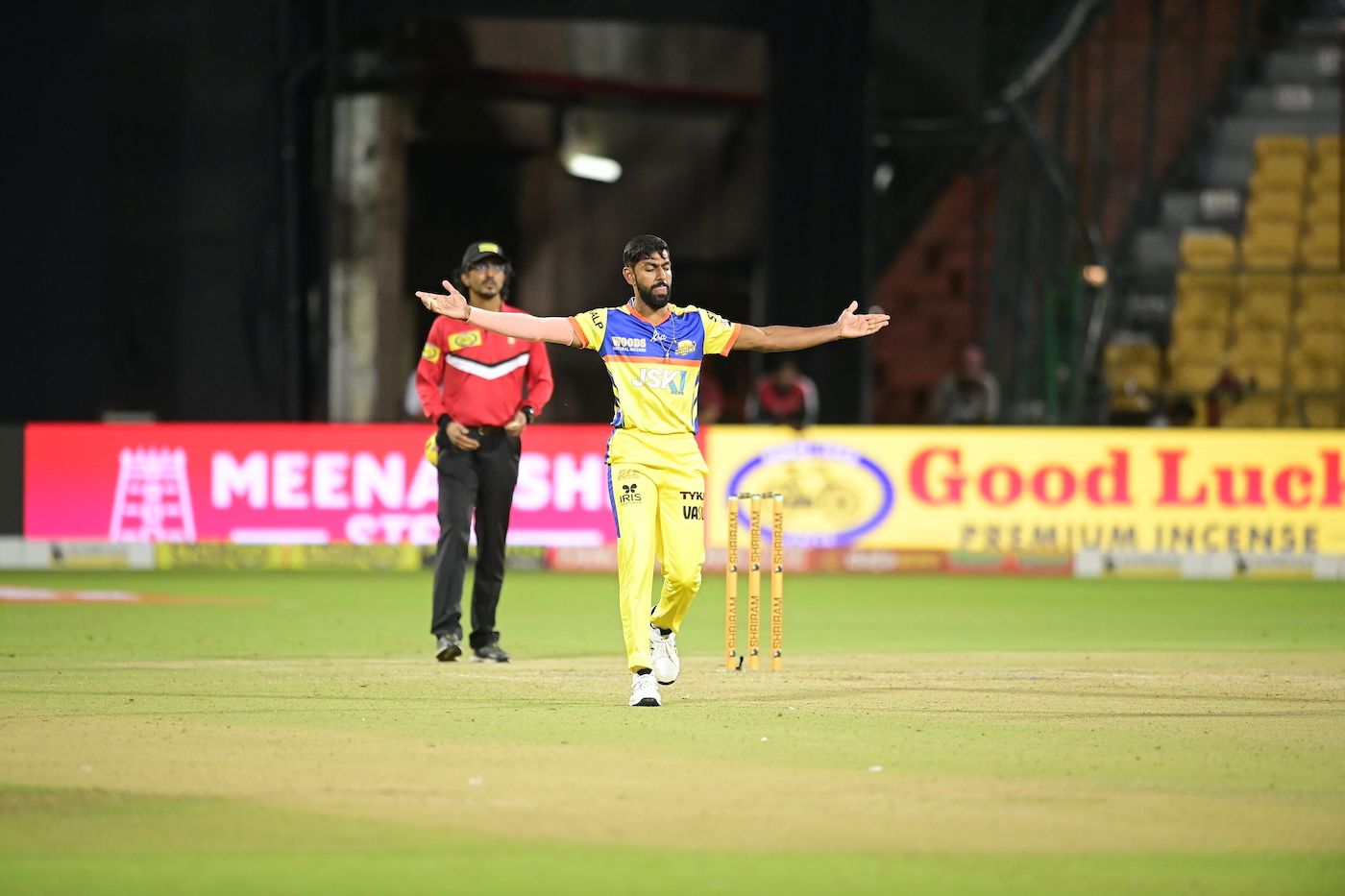 Jagadeesha Suchith won the Player-of-the-Match award