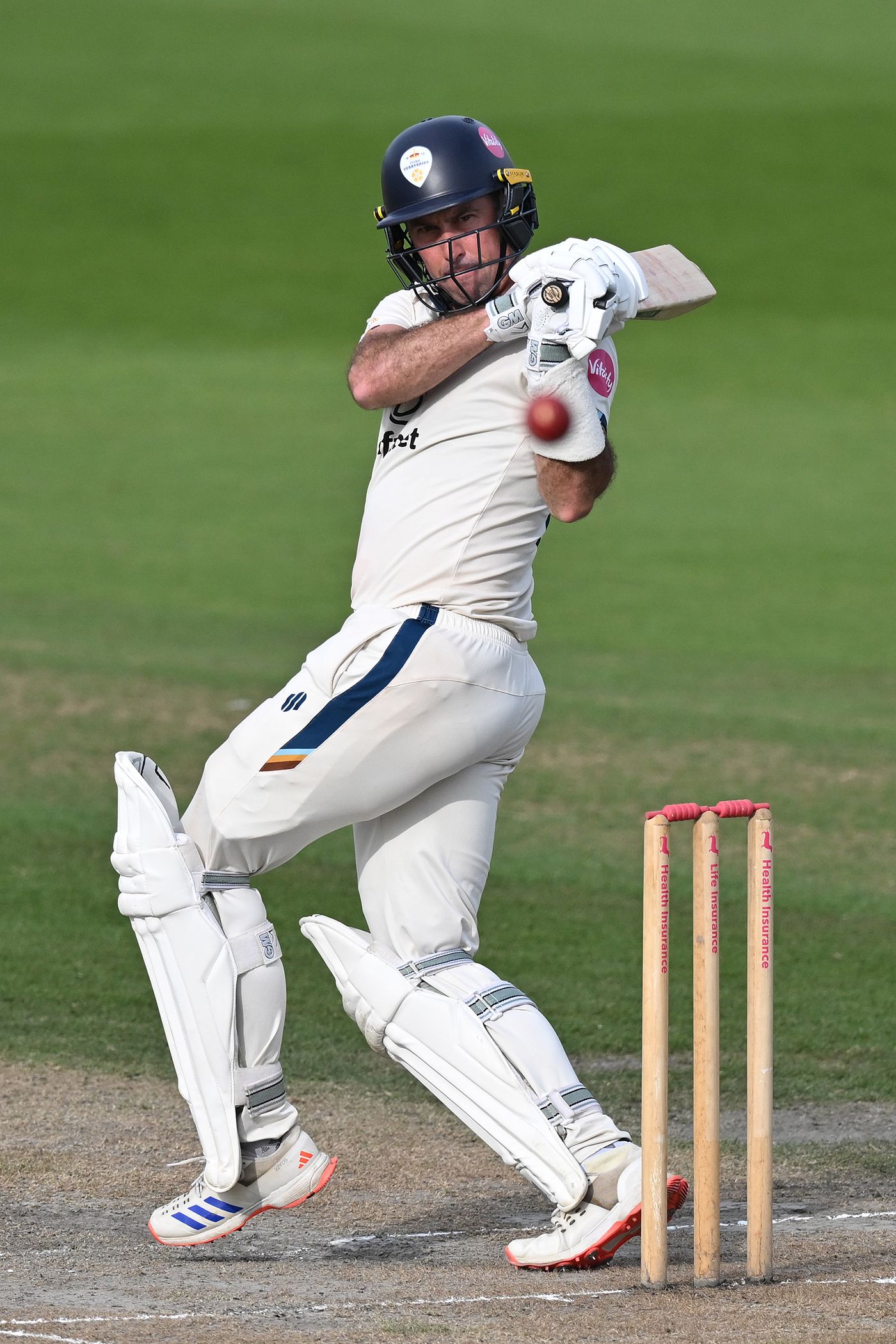 Wayne Madsen swings away a pull