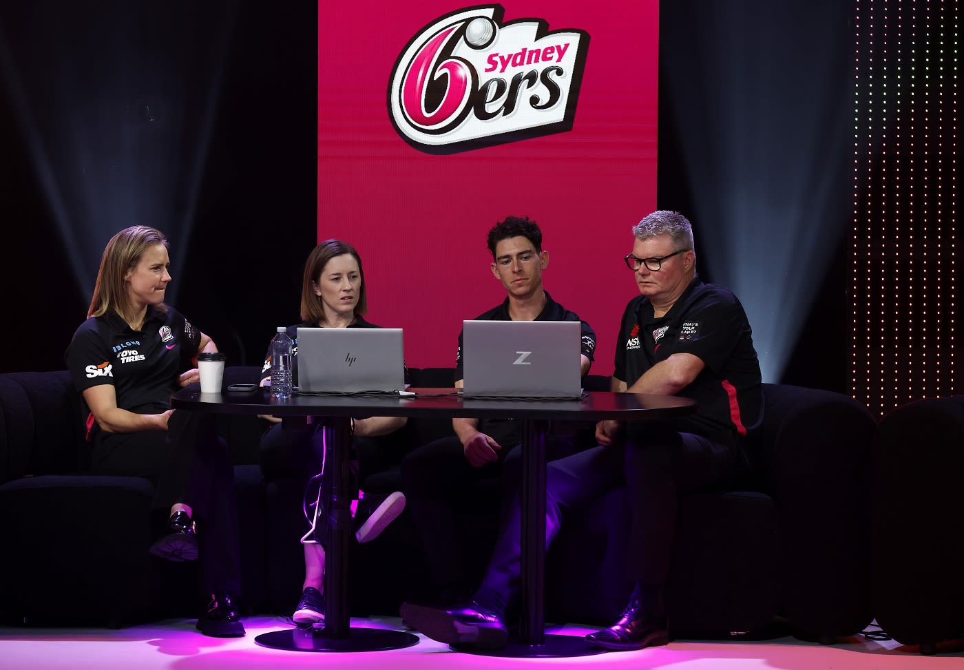 Ellyse Perry and Rachael Haynes were part of the Sixers' draft table