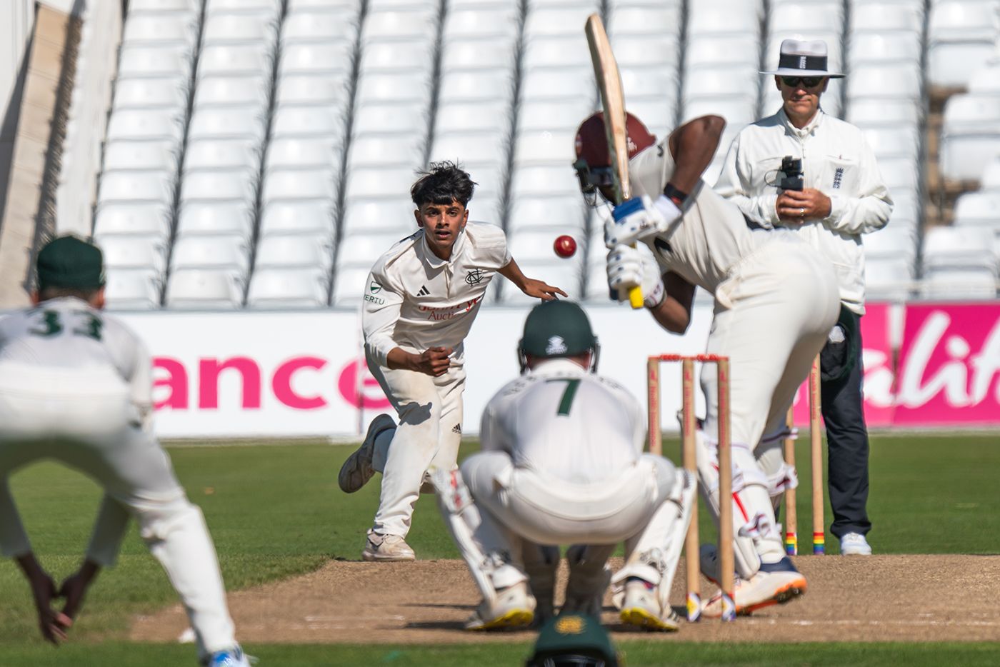 Farhan Ahmed became Notts' youngest first-class debutant