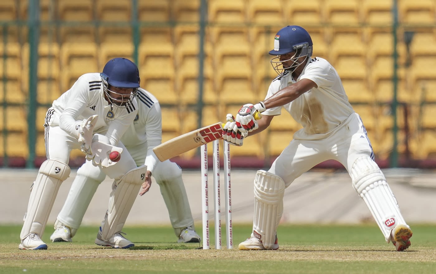 Musheer Khan chops one away
