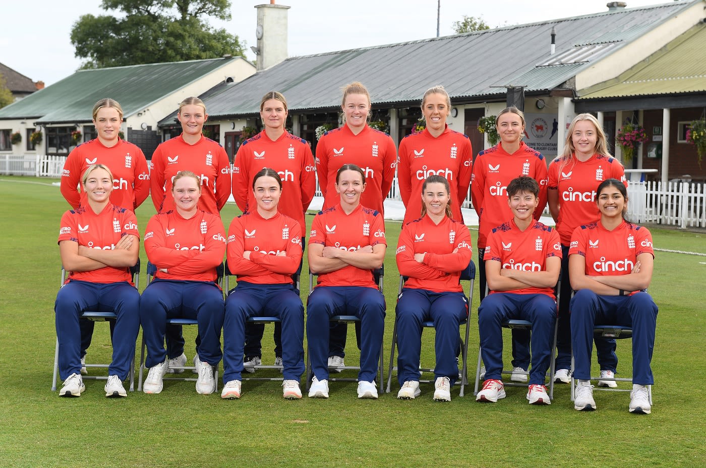 England players pose ahead of the T20Is against Ireland