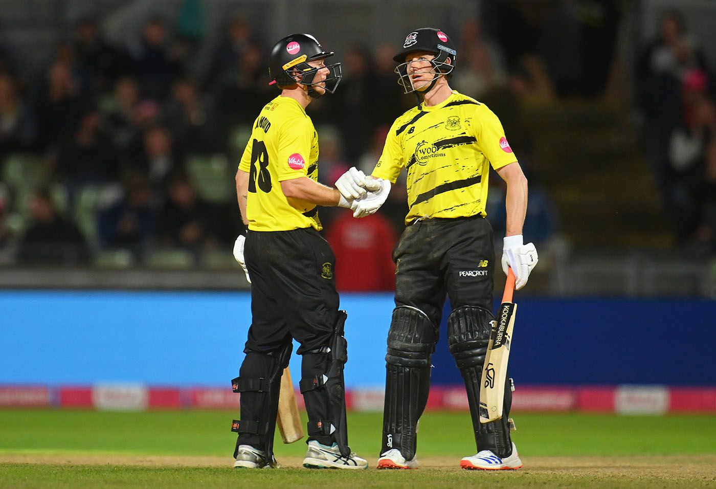 Miles Hammond and Cameron Bancroft mow down the target