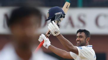 Does R Ashwin hold the record for most Test hundreds from No. 8 or lower?