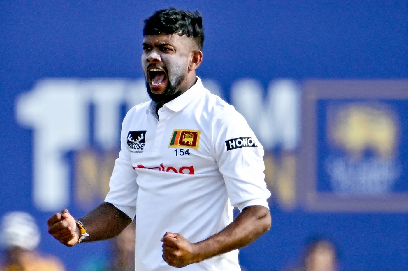 Ramesh Mendis trapped Devon Conway lbw