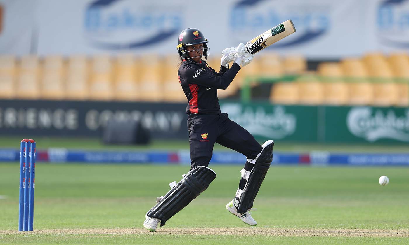 Cordelia Griffith sprinted off at the start of her innings