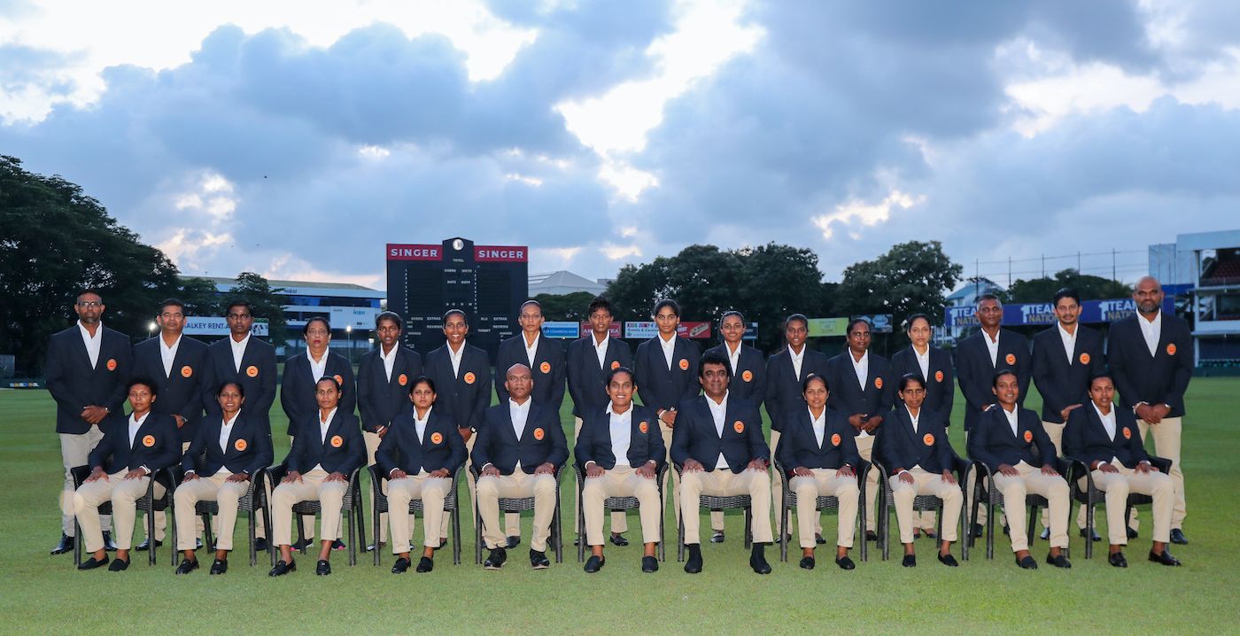 Sri Lanka's players and support staff get clicked ahead of their trip to the UAE for the T20 World Cup